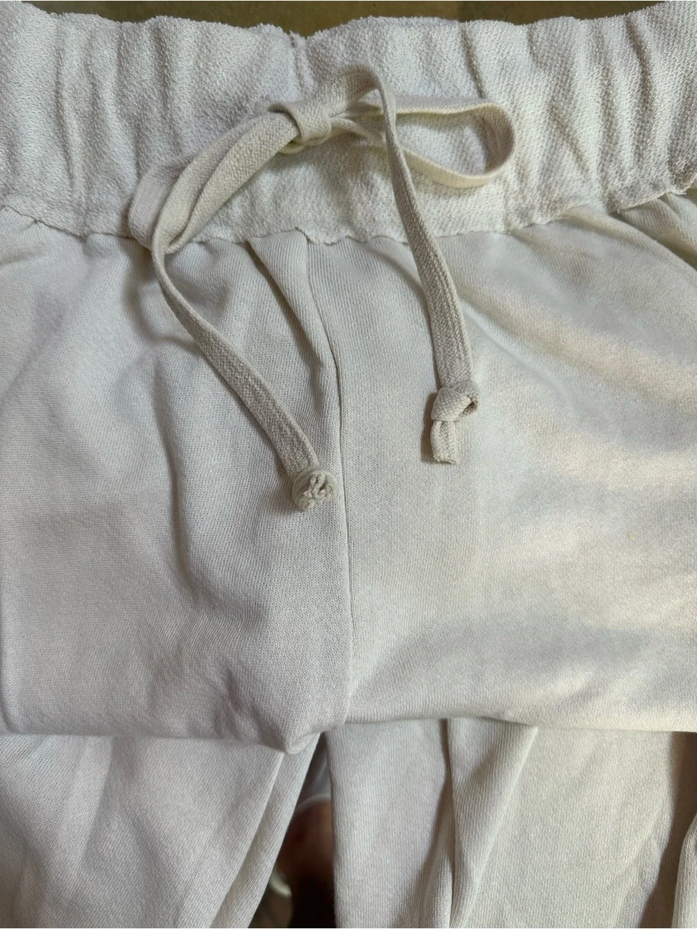 New FP BEACH Free People wide leg cropped pants draw string cream Sz S coverup - Picture 2 of 3